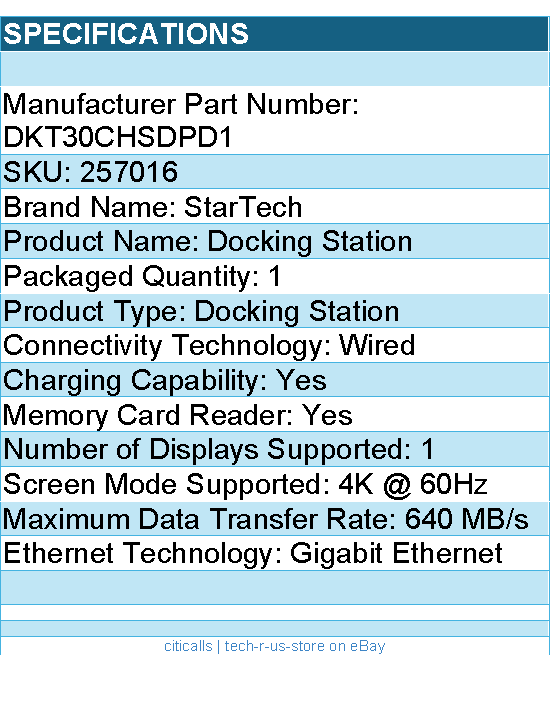 StarTech DKT30CHSDPD1 USB C Multiport Adapter - Docking Station