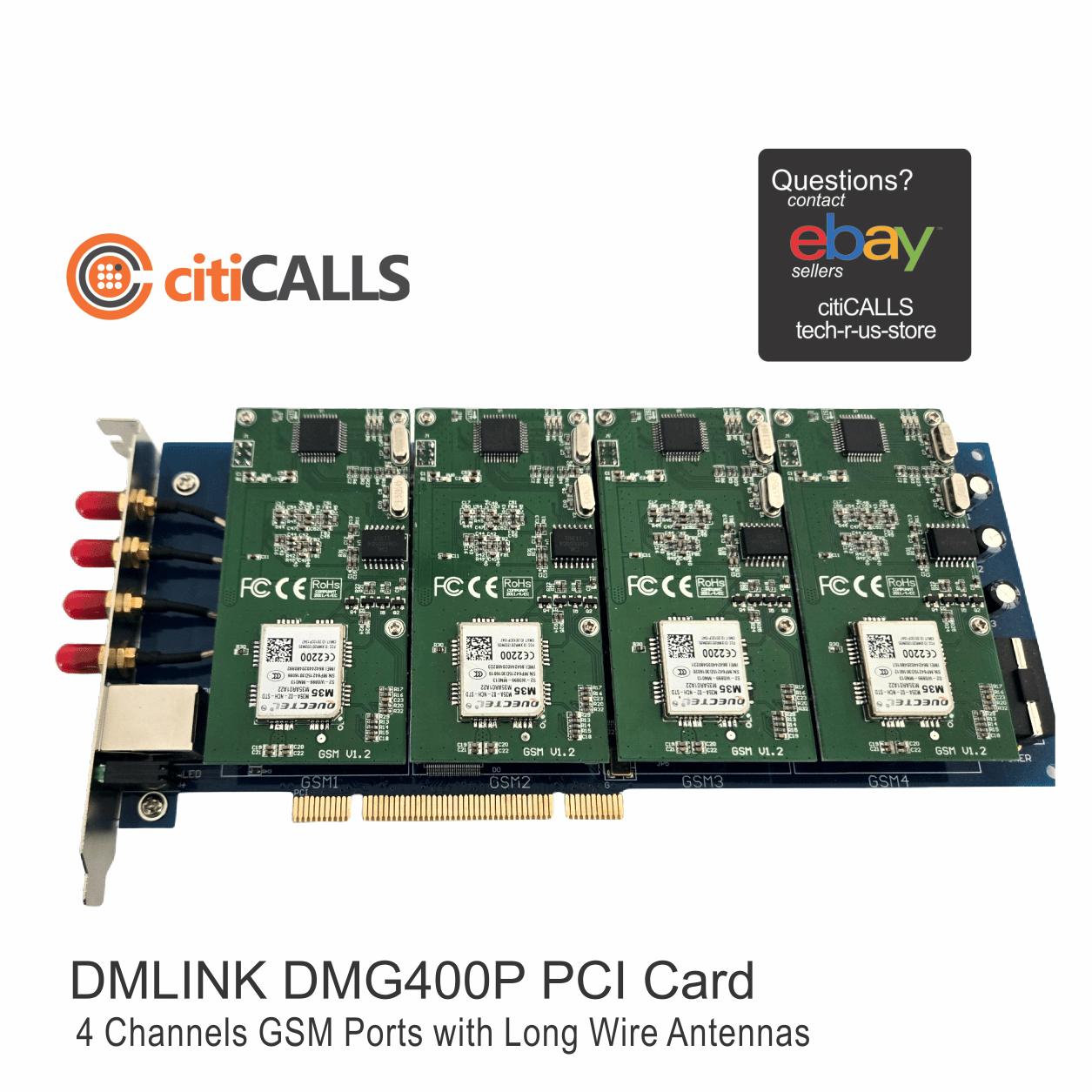 Dmlink DMG400P 4 GSM Wireless Modules PCI Card Asterisk Elastix Trixbox