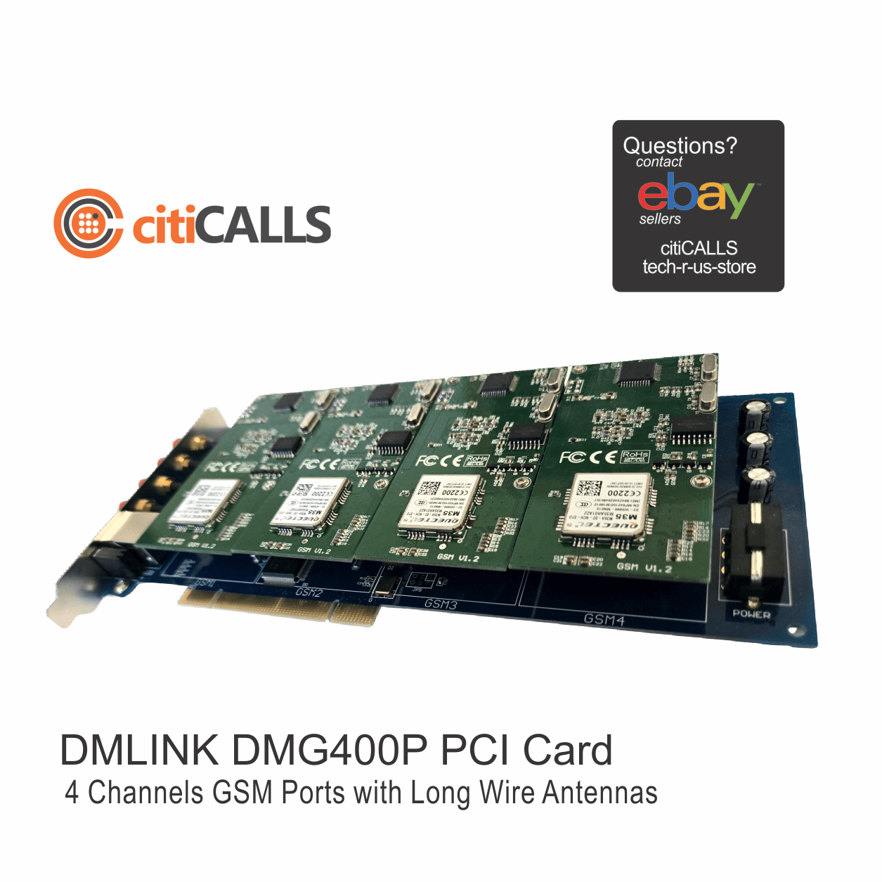 Dmlink DMG400P 4 GSM Wireless Modules PCI Card Asterisk Elastix Trixbox