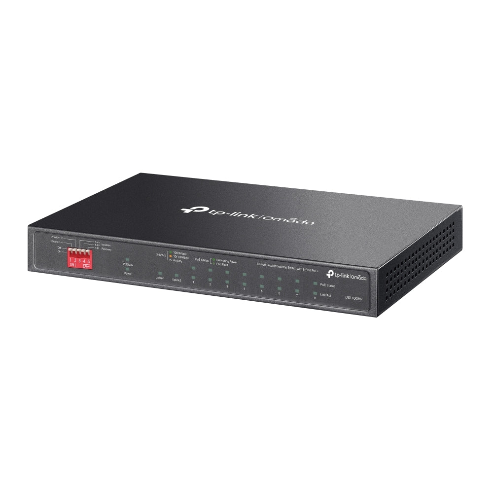 TP-Link DS110GMP Omada 10-Port Gigabit Desktop Switch with 8-Port PoE+