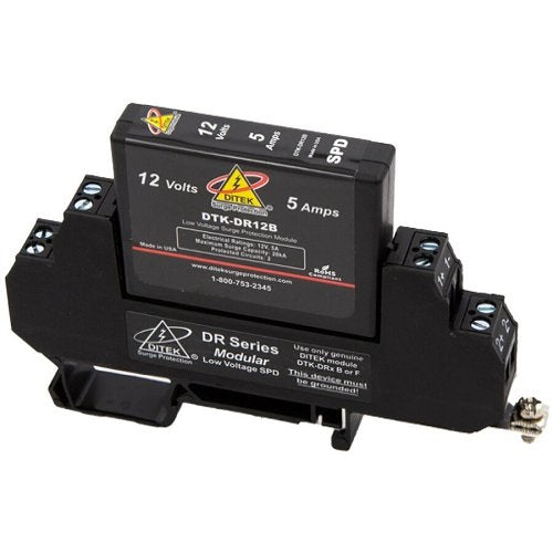 Ditek DTK-DR12B Din-Rail Low Voltage 12V 5A - Rail Protection Module