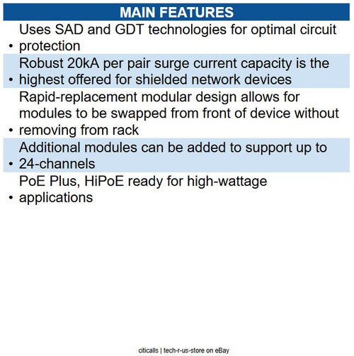 Ditek DTK-RM12EXTS 12-Outlet Surge Suppressor/Protector 12 x RJ-45 - Ethernet