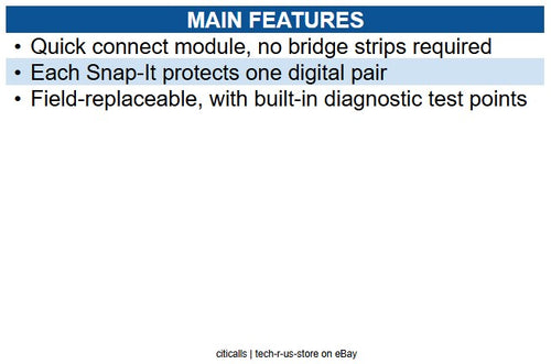 Ditek DTK-S130A 66 Block Quick-Connect Surge Protector POTS and CO Telco Circuit