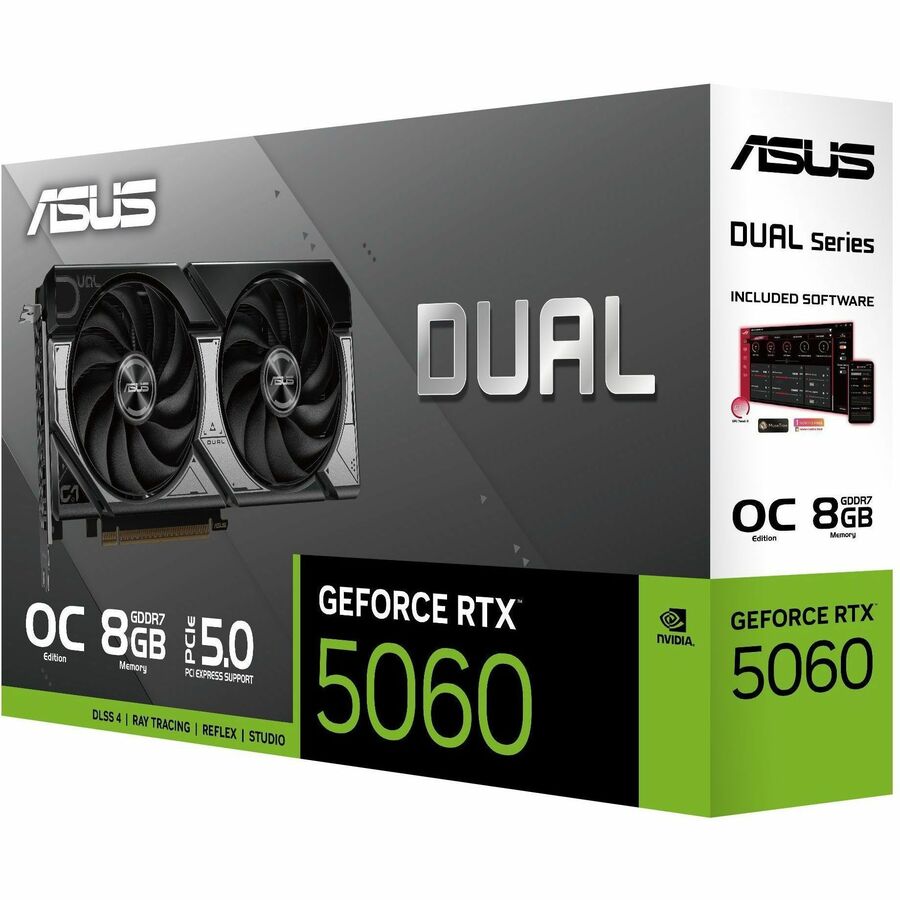 ASUS DUAL-RTX5060-O8G Graphic Card -GeForce RTX 5060 8GB GDDR7 OC Edition 128Bit