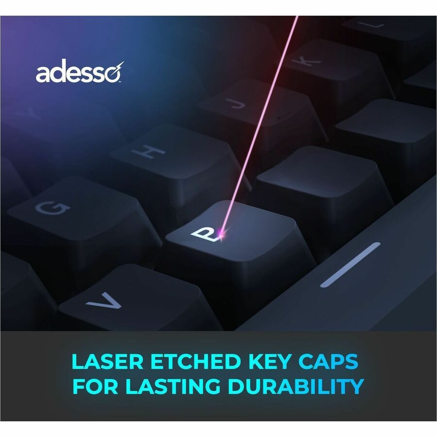 Adesso EasyTouch 1300 Keyboard - Wired/Wireless Connectivity - Bluetooth/RF