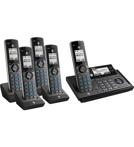 AT&T CLP99587 5 Handsets 1 Base Connect to Cell Answering Call Block PTT CID