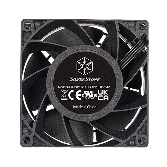 Silverstone FHS 80X High performance 80mmx38mm PWM Industrial Fan Black