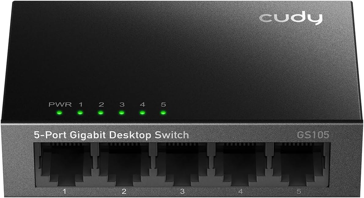 Cudy GS105 5-Port Gigabit Unmanaged Switch Retail - Black