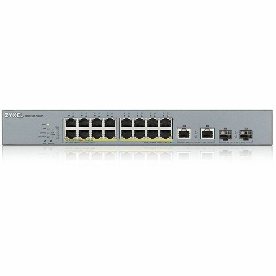 Zyxel GS1350-18HP 16-Port Gigabit Smart Nebula Cloud Managed PoE Switch