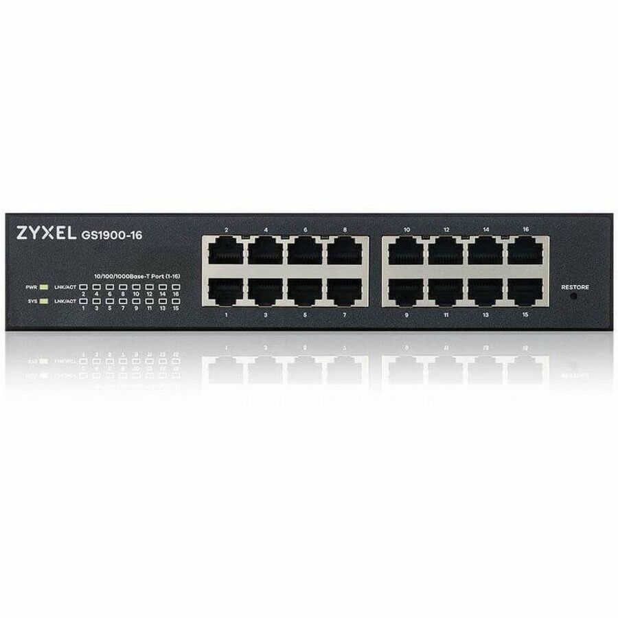 Zyxel GS1900-16 REV 03F 16-Port Gigabit Smart Managed Switch