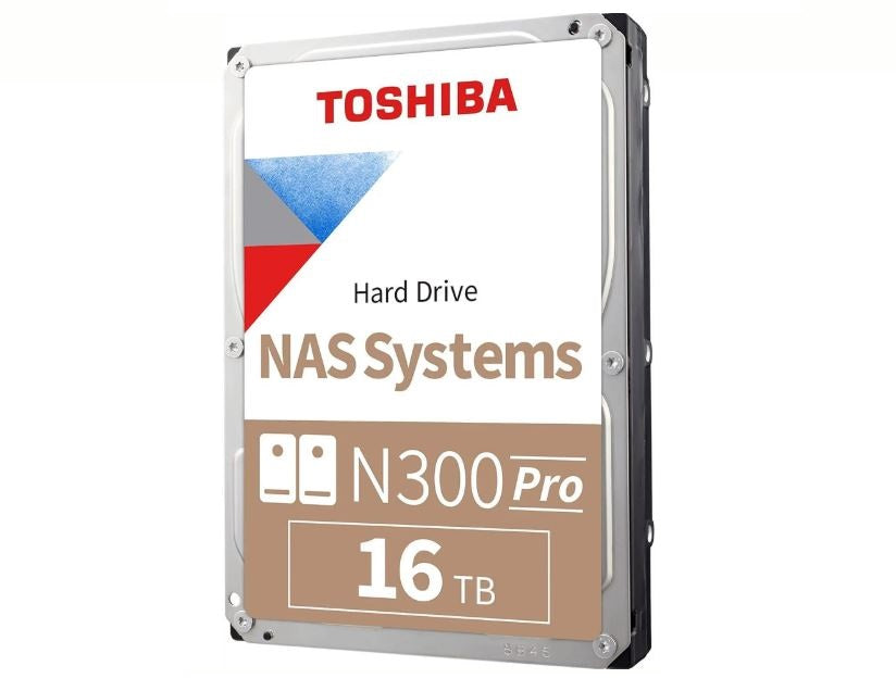 Toshiba HDWG51GUZSVB Hard Drive - 16TB 7200RPM SATA 6Gbps 3.5" N300 PRO NAS Bare