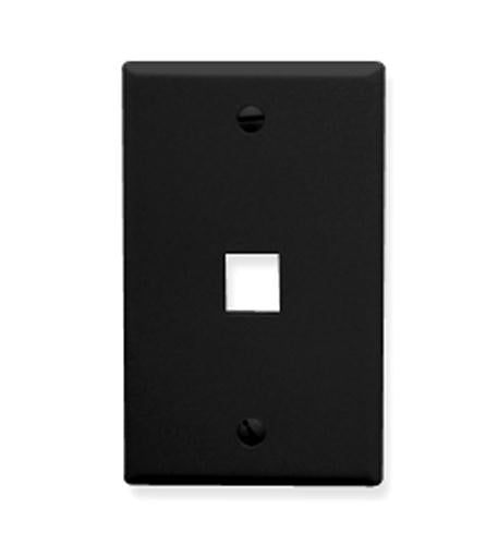 ICC ICC-IC107F01BK FACEPLATE- FLAT- 1-GANG- 1-PORT- BLACK
