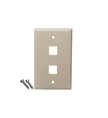 ICC ICC-IC107F2CIV FACEPLATE- FLAT-1-GANG-2-PORT- 25PK- IV