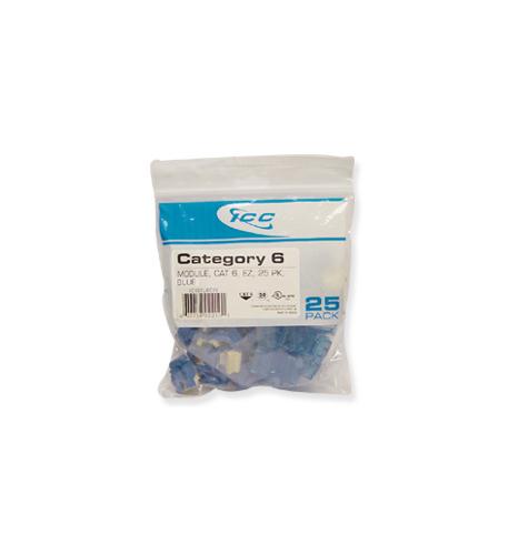 ICC ICC-IC107L6CBL MODULE- CAT 6- EZ- 25 PK- BLUE