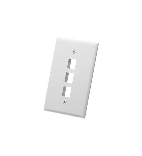 ICC ICC-IC107LF3WH FACEPLATE- OVERSIZED- 3-PORT- WHITE
