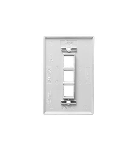ICC ICC-IC107LF3WH FACEPLATE- OVERSIZED- 3-PORT- WHITE