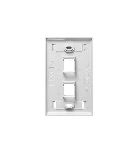 ICC ICC-IC107S02WH FACEPLATE- ID- 1-GANG- 2-PORT- WHITE