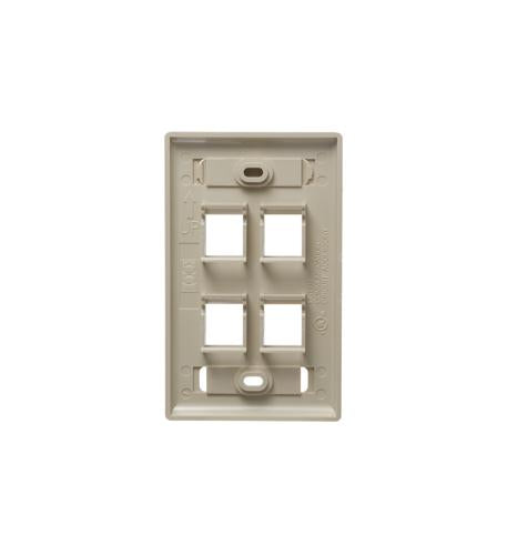 ICC ICC-IC107S04IV FACEPLATE- ID- 1-GANG- 4-PORT- IVORY