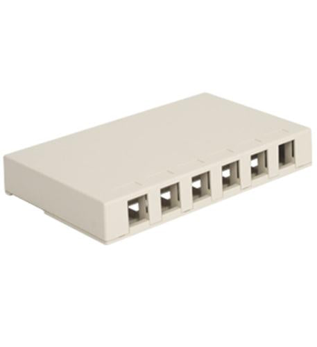 ICC ICC-IC107SB6WH SURFACE MOUNT BOX- 6 PORT- WHITE
