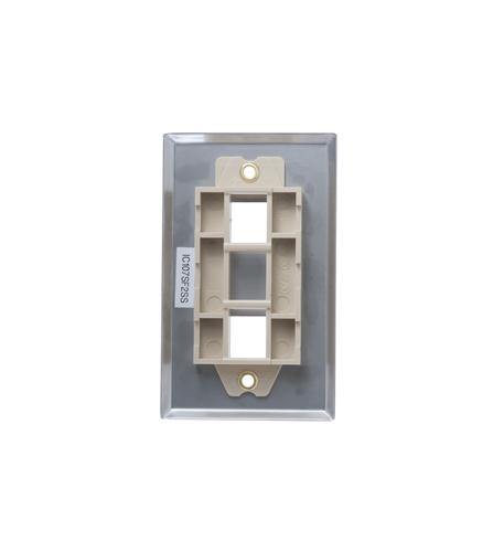 ICC ICC-IC107SF2SS FACEPLATE- STAINLESS STEEL-1-GANG-2-PORT