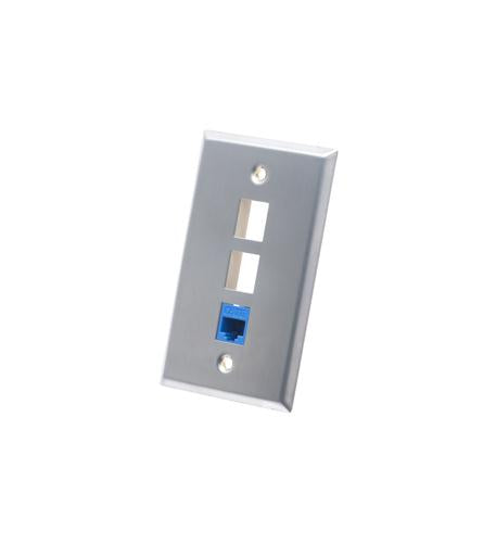 ICC ICC-IC107SF3SS FACEPLATE- STAINLESS STEEL-1-GANG-3-PORT