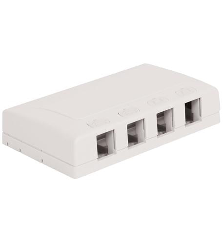 ICC ICC-IC108SB4WH SURFACE MOUNT BOX- ELITE- 4-PORT- WHITE