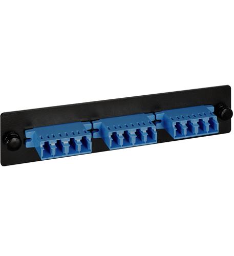 ICC ICC-ICFOPL16BK LGX ADAPTER PANEL- 3 QUAD LC-12F-BLUE-SM