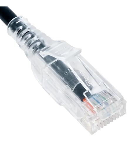 ICC ICC-ICPCSH03BK PATCH CORD- CAT 6 SLIM CLEAR SR 3FT BK