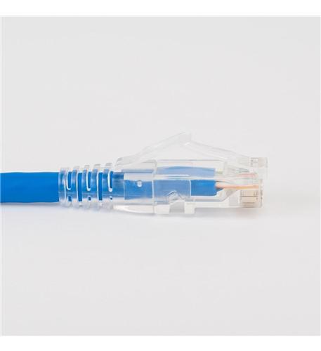 ICC ICC-ICPCST01BL PATCH CORD CAT6 CLEAR BOOT 1' BLUE