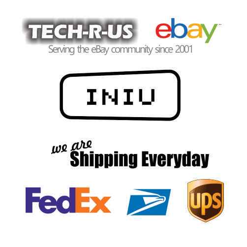 INIU BI-B3 10000 mAh Li-Ion Polymer Power Bank 3A 5V USB-C Charger Adapter Black