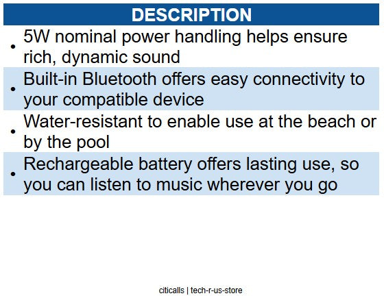 Victrola INN-ITSBO-513P5 Bluetooth Outdoor Rock Speakers- Pair