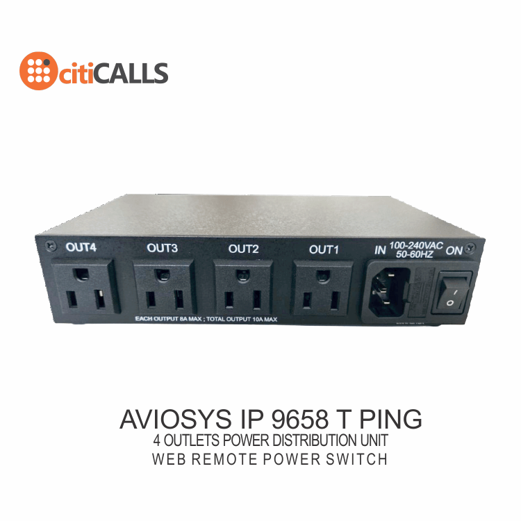 Aviosys IP9658T 9658 4 Port Network AC Web Power Switch Controller PING IP 9258