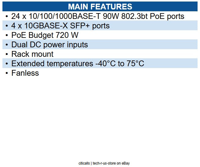 Extreme Networks ISW-24W-4X 28-Port ISW Industrial Ethernet Switch