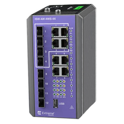 Extreme Networks ISW-4W-4WS-4X ISW-12 802.3bt 4GBP 4 Combo 4 SFP+