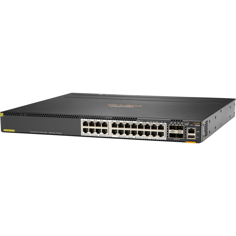 HPE JL660A Aruba 6300M 24-Port 5G PoE++ Compliant Managed Network Switch