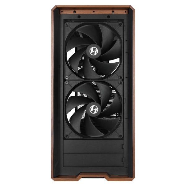 Lian-Li LAN217X Computer Case - mid-tower Steel 4mm TG Wood Black Retail