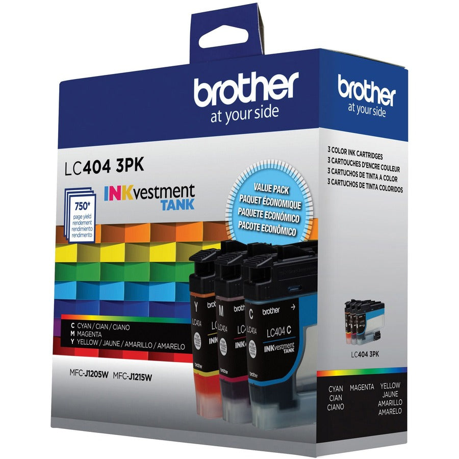 Brother LC4043PKS INKvestment Tank Ink Cartridges - Cyan, Magenta, Yellow