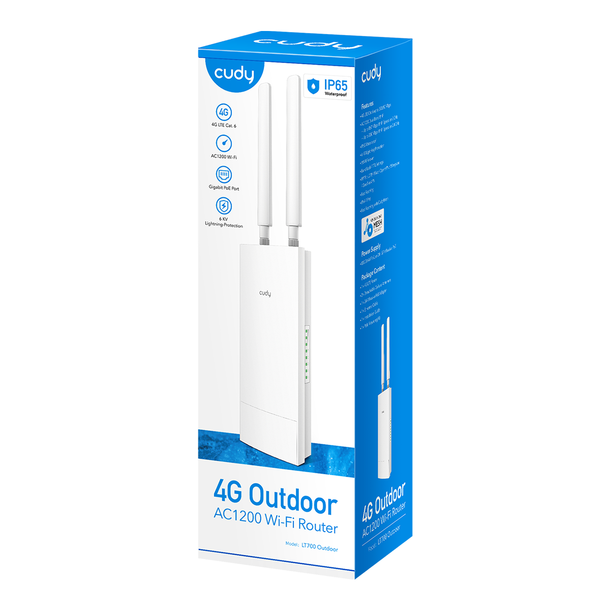 Cudy LT700 OUTDOOR 4G LTE AC1200 Wi-Fi Gigabit Router 300Mbps - Retail