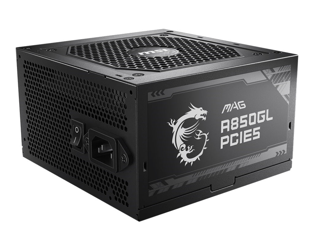 MSI MAGA850GLPCIE5 850 W 80Plus Gold Fully-Modular ATX Power Supply