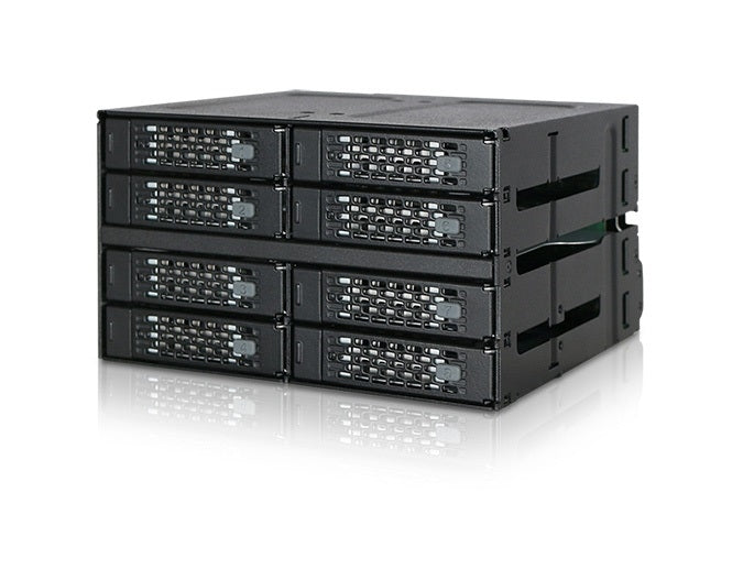 ICY DOCK MB508SP-B Case - Full Metal 8x2.5SATA SSD HDD Backplane Cage f 5.25Bay