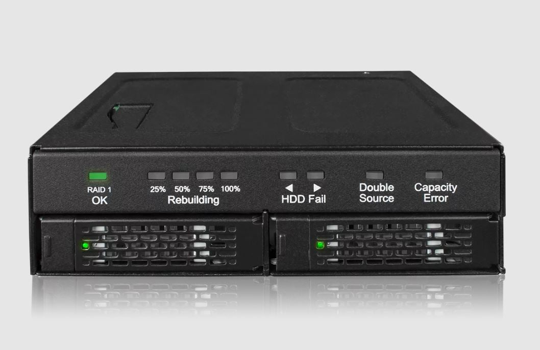 ICY DOCK MB902SPR-B R1 Dual 2.5" SATA Drive Removable RAID 1 & JBOD Mobile Rack