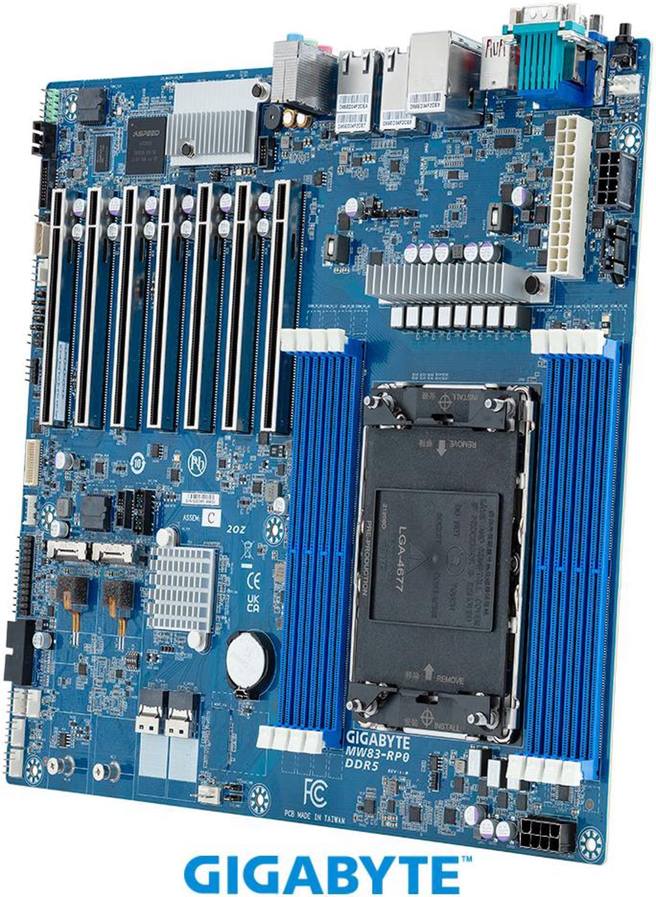 Gigabyte MW83-RP0 Motherboard - W790 LGA4677 Max256GB DDR5 CEB Brown Box