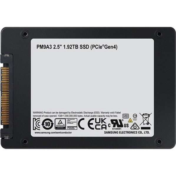 Samsung MZ-QL21T900 PM9A3 1.92 TB Solid State Drive - 2.5" Internal