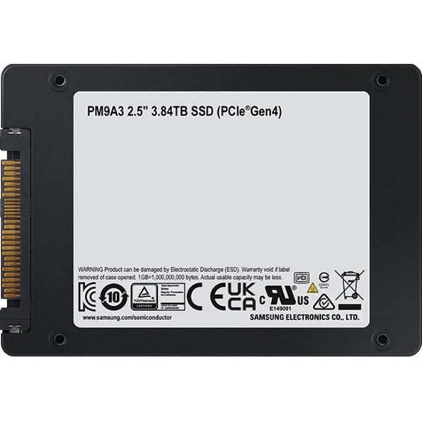 Samsung MZ-QL23T800 PM9A3 3.84 TB Solid State Drive - 2.5" Internal
