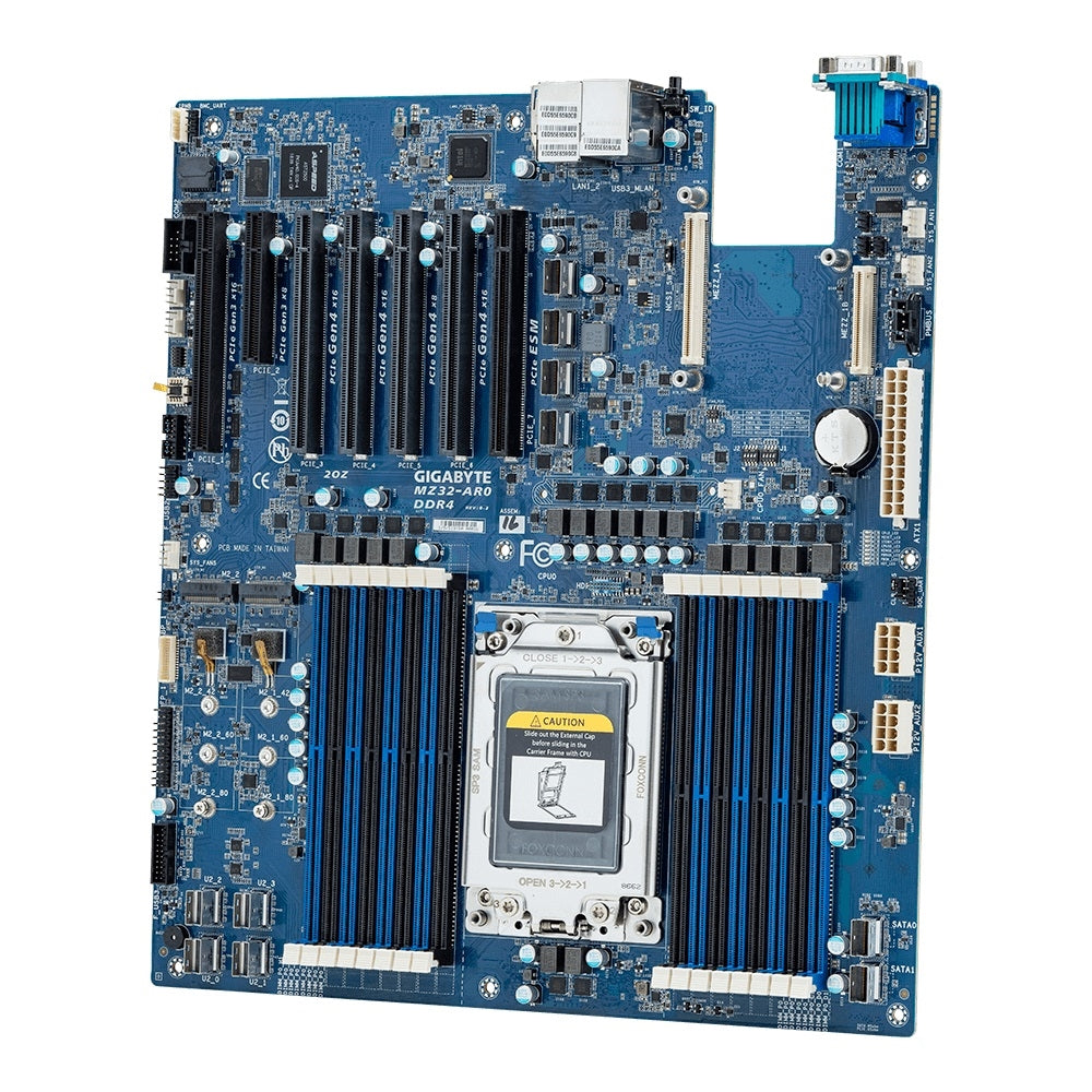 Gigabyte MZ32-AR0 Motherboard - AMD EPYC 7002 Socket SP3 DDR4 64G 128G SATA PCIE