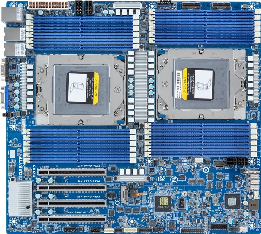 Gigabyte MZ73-LM1 Motherboard - SoC AMD EPYC9004 LGA6096 Max128GB DDR5 E-ATX