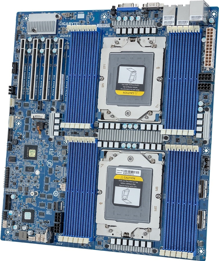 Gigabyte MZ73-LM1 Motherboard - SoC AMD EPYC9004 LGA6096 Max128GB DDR5 E-ATX