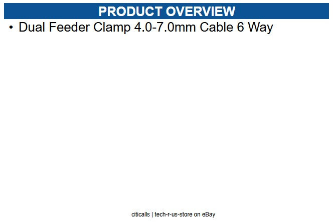 Cambium Networks N000082L013A Dual Feeder Clamp 4.0-7.0mm Cable 6 Way