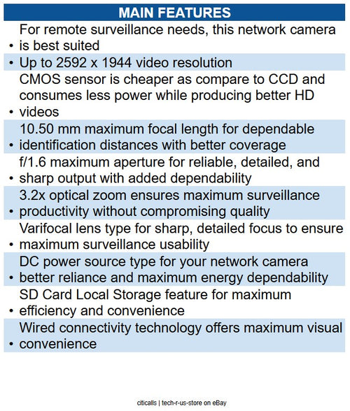 Bosch NDE-5703-A FlexiDome 5MP Outdoor 5100i Dome Camera, 3.4-10.2mm Lens, 3.2x