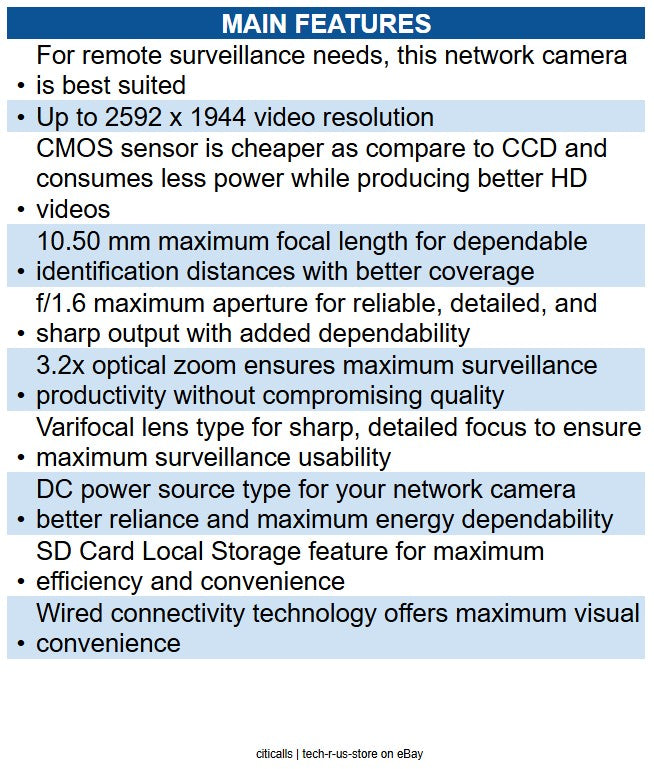 Bosch NDE-5703-A FlexiDome 5MP Outdoor 5100i Dome Camera, 3.4-10.2mm Lens, 3.2x